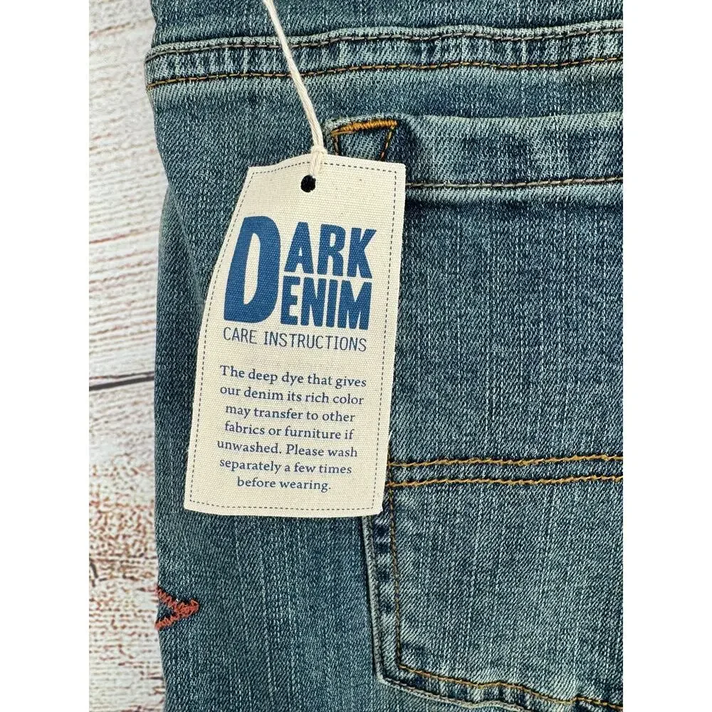 prAna Axiom Straight Leg Jeans‎ Mens 38x32 Blue Medium Wash Denim NEW